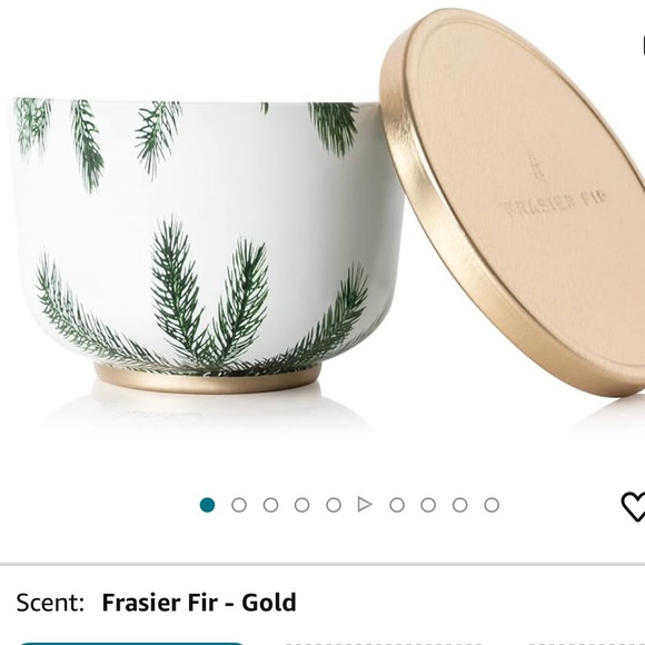 Thymes Frasier Fir Candle - Tin - Pine Needle Design (6.5 oz) (No Lid) - Picture 4 of 5